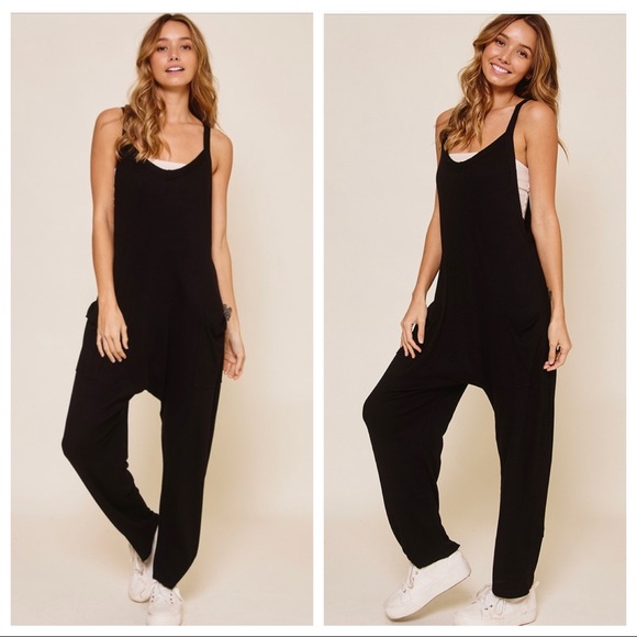 ✨RESTOCKED✨Boho Solid Harem Jumpsuit - Picture 1 of 4